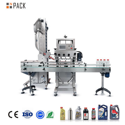 Npack 완전 자동 1000-5000ml 병 캡 조립 기계 6 선형 바퀴와 온라인 지침